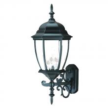  5013BK - Wexford Collection Wall-Mount 3-Light Outdoor Matte Black Light Fixture