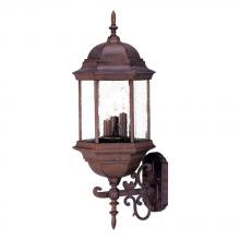  5180BW/SD - Madison Collection Wall-Mount 3-Light Outdoor Burled Walnut Light Fixture