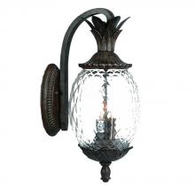  7512BC - Lanai Collection Wall-Mount 3-Light Outdoor Black Coral Light Fixture