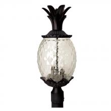  7517BK - Lanai Collection Post-Mount 3-Light Outdoor Matte Black Light Fixture