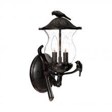  7551BC/SD - Avian Collection Wall-Mount 2-Light Outdoor Black Coral Light Fixture