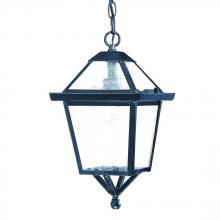  7616BK - Bay Street Collection Hanging Lantern 1-Light Outdoor Matte Black Light Fixture