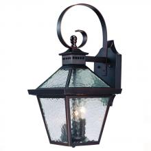  7672ABZ - Bay Street Collection Wall-Mount 3-Light Outdoor Architectural Bronze Light Fixture