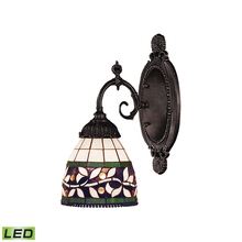  071-TB-13-LED - Mix-N-Match 1-Light Wall Lamp in Tiffany Bronze with Tiffany Style Glass - Includes LED Bulb