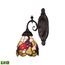  071-TB-19-LED - Mix-N-Match 1-Light Wall Lamp in Tiffany Bronze with Tiffany Style Glass - Includes LED Bulb