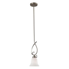  1001PS/20 - Brighton 1-Light Mini Pendant in Brushed Nickel with White Glass