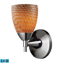  10150/1PC-C-LED - Celina 1-Light Wall Lamp in Polished Chrome with Coco Glass - Includes LED Bulb