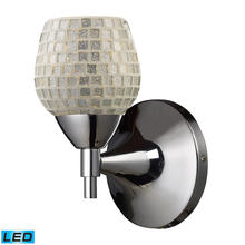  10150/1PC-SLV-LED - Celina 1-Light Wall Lamp in Polished Chrome with Silver Glass - Includes LED Bulb