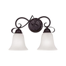  1052BB/10 - Brighton 2-Light Vanity Light in Oil Rubbed Bronze with White Glass