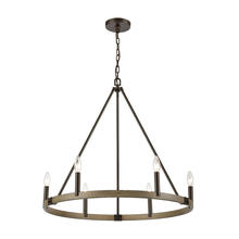  12316/6 - Transitions 6-Light Chandelier in Oil Rubbed Bronze and Aspen Finish