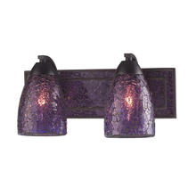  1301-2RST-PLC - VANITY COLLECTION ELEGANT BATH LIGHTING 2-LIGHT PURPLE CRACKLED GLASS and BACKPL