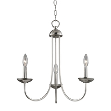  1533CH/20 - Williamsport 3-Light Chandelier in Brushed Nickel