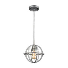  16171/1 - Aubridge 1-Light Mini Pendant in Weathered Zinc and Polished Nickel