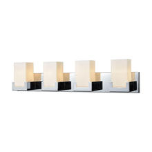  19503/4 - Balcony 4-Light Vanity Sconce in Polished Chrome with Opal White Glass