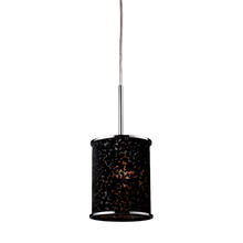  20046/1 - Fabrique 1-Light Drum Pendant in Polished Chrome and Velvet Black Shade