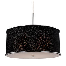  20048/5 - Fabrique 5-Light Chandelier in Polished Chrome with Velvet Black Lace Shade
