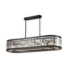  33069/14 - Palacial 14-Light Linear Chandelier in Oil Rubbed Bronze with Clear Crystal