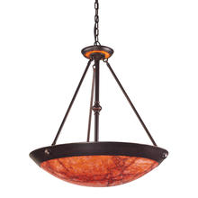  536-5DR-ASC - DIAMANTE COLLECTION 5-LIGHT PENDANT in A DARK RUST FINISH with AUTUMN SUNSET CRA
