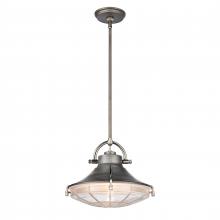  67766/1 - Urbanite 13'' Wide 1-Light Pendant - Weathered Zinc