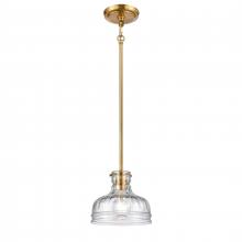  67925/1 - Orinoco 8'' Wide 1-Light Mini Pendant - Satin Brass