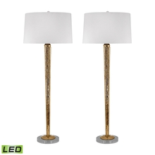  711/S2-LED - Mercury Glass Candlestick Lamp in Gold (Set of 2) - LED