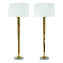  711/S2 - Mercury Glass Candlestick Lamp in Gold (Set of 2)