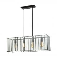  72196/4 - Lucian 4-Light Chandelier in Oil Rubbed Bronze with Clear Glass