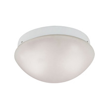  7352FM/40 - Mushroom 2-Light Ceiling Lamp in White with Frosted White Glass