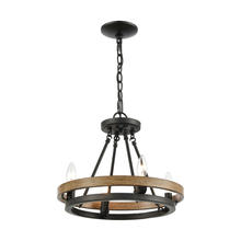  75054/4 - Ramsey 4-Light Chandelier in Matte Black and Aspen