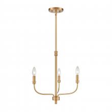  81505/3 - Newland 17'' Wide 3-Light Chandelier - Satin Brass