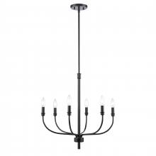  81516/6 - Newland 21'' Wide 6-Light Chandelier - Matte Black