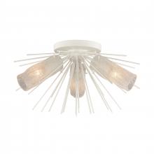  82084/3 - Sea Urchin 20'' Wide 3-Light Semi Flush Mount - White Coral