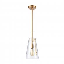  82145/1 - Trustle 7'' Wide 1-Light Mini Pendant - Satin Brass