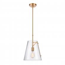  82146/1 - Trustle 11'' Wide 1-Light Pendant - Satin Brass