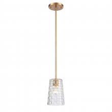  82175/1 - Lightweave 5.5'' Wide 1-Light Mini Pendant - Satin Brass