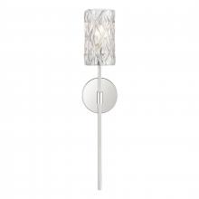  82194/1 - Forma de Crystal 24'' High 1-Light Sconce - Polished Chrome