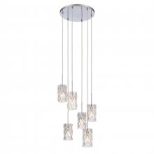  82198/6 - Forma de Crystal 17.5'' Wide 6-Light Pendant - Polished Chrome