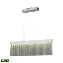  85112/LED - Meadowland 1-Light Island Light in Satin Aluminum and Chrome with Textured Glass - Integrated LED