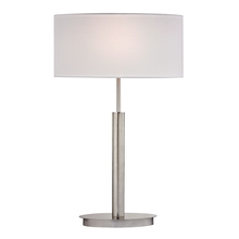  D2549 - Port Elizabeth Table Lamp in Satin Nickel with White Shade