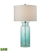  D2622-LED - Seafoam Green Water Glass Bottle Table Lamp - LED