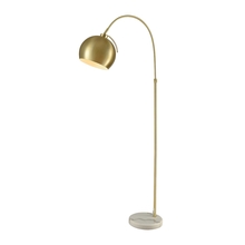  D3363 - Koperknikus Floor Lamp in Gold Metallic and White Marble