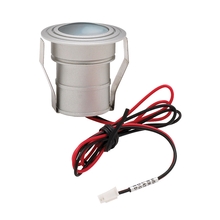  WLE122C32K-0-95 - Batwing 1-Light Button Light in Matte Aluminum with Frosted Lens - Integrated LED