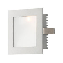  WZ-101 - Step Lt - Wall Recessed, New Const (Xenon) w/lamp. Opal lens / Grey trim.