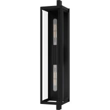  DLE8407MBK - Dale 2-Light Matte Black Outdoor Wall Lantern