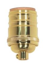  80/1054 - Short Keyless Socket; 1/8 IPS; 4 Piece Stamped Solid Brass; Polished Brass Finish; 660W; 250V