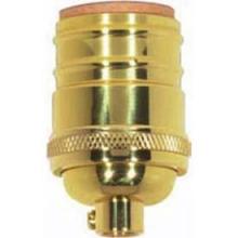  80/1056 - Short Keyless Socket; 1/8 IPS; 4 Piece Stamped Solid Brass; Polished Brass Finish; 660W; 250V; Uno