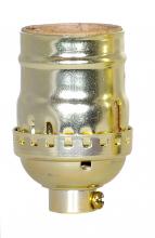  80/1194 - Short Keyless Socket; 1/8 IPS; Aluminum; Brite Gilt Finish; 660W; 250V; With Set Screw