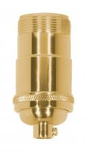  80/1195 - 3-Way (2 Circuit) Keyless Socket; 1/8 IPS; 4 Piece Stamped Solid Brass; Polished Brass Finish; 660W;