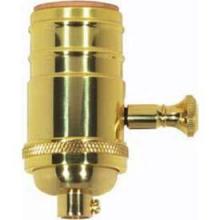  80/1320 - 150W Full Range Turn Knob Dimmer Socket With Removable Knob; 1/8 IPS; 4 Piece Stamped Solid Brass;
