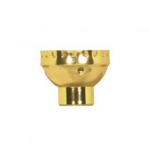  80/1483 - 3 Piece Solid Brass Cap With Paper Liner; 1/4 IP Less Set Screw; Polished Brass Finish